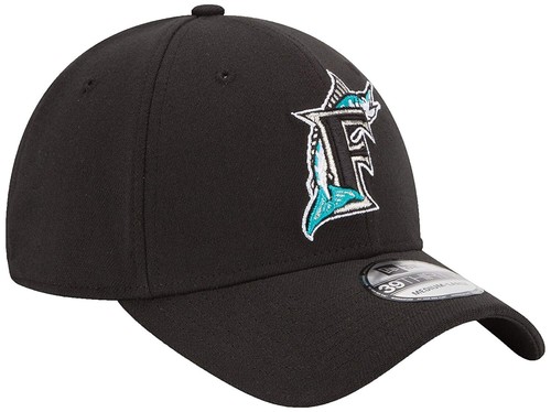 Authentic New Era Florida Marlins Cooperstown Black Classic 39THIRTY Flex Cap - Picture 5 of 5