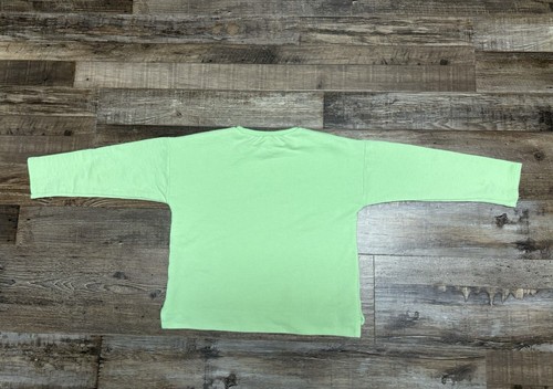 ZARA Neon Green Let’s Shine Sweatshirt Top 8 128 - Picture 4 of 4