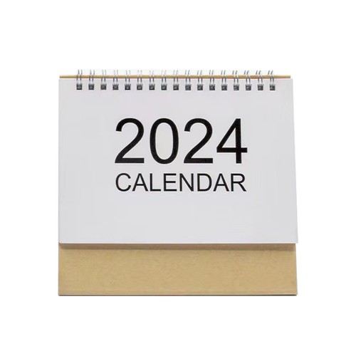 School Desk Calendar Small Space 2024 Mini with Standup Fliptop