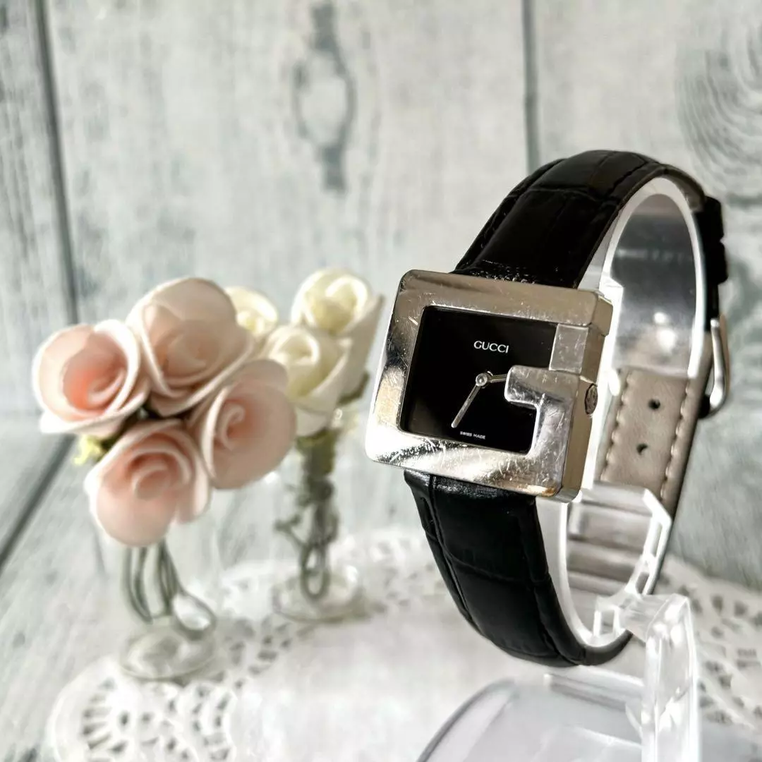Montre Gucci 3600J G monture noire remplacée par pile