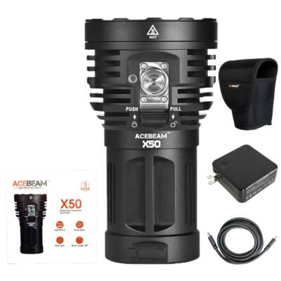 Acebeam X50 Rechargeable LED Flashlight 4,0000 Lmn 800m throw Cool White 6500K