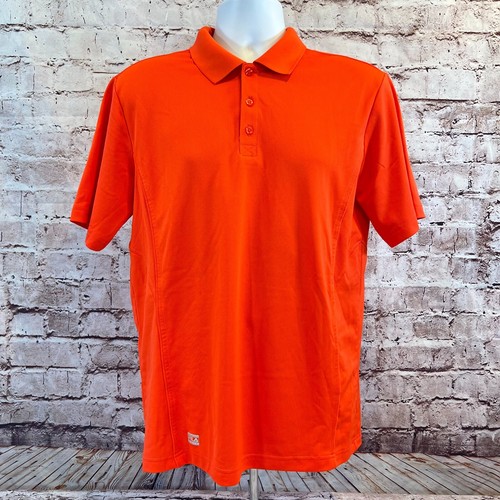 FILA Sport Golf Men's Blood Orange Short Sleeve Performance Polo Shirt Medium