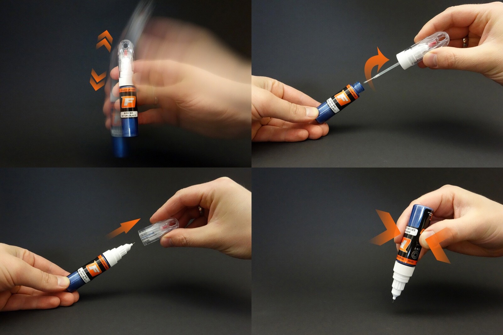 Touch up paint for HONDA YR578M URBAN TITANIUM METALLIC Pen Kit Brush