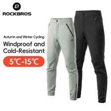 ROCKBROS Cycling Pants Windproof Warm Autumn Winter Bike Pants Fleece Trousers