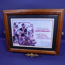 James Bond 007 " The Man with The Golden Gun " Wooden Framed Movie Poster