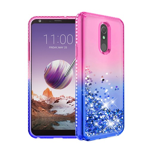 For LG Stylo 5/5 Plus Liquid Dynamic Glitter Bling Cover Case + Screen Protector - Picture 19 of 35