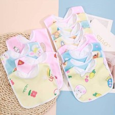 Baby Bibs Blue Pink Waterproof No Mess Free Eating Babies Newborn Toddler Shower