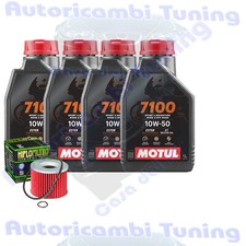 Set Entretien Huile Motul 7100 10W50 + Filtre Pour Kawasaki Zx750 H2 Zxr750 1990
