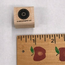 Stampin Up Rubber Stamp 2005 Wooden Mounted 1" stamp