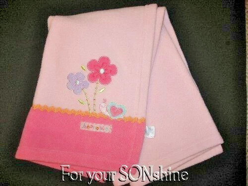 Child of Mine Carters розовое флисовое одеяло цветы улитка очаровательная девочка - Изображение 2 из 4