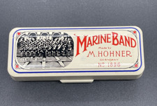 Vintage M. Hohner Marine Band Harmonica Key of C Made in Germany No. 1896 In Box