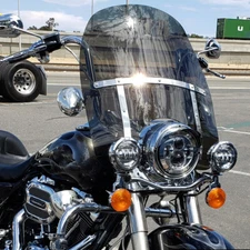 Detachable Smoke Windshield Windscreen For Harley Touring Road King FLHR 1994-Up