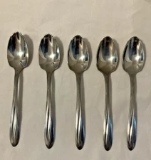 Lot of 5 Superior Dynamic Stainless Serrated Grapefruit Citrus Spoon USA