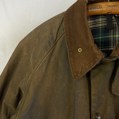 Barbour Solway Zipper Wax Jacket Mens C42 Olive Brown Vintage Classic 2 Crest - Picture 9 of 20