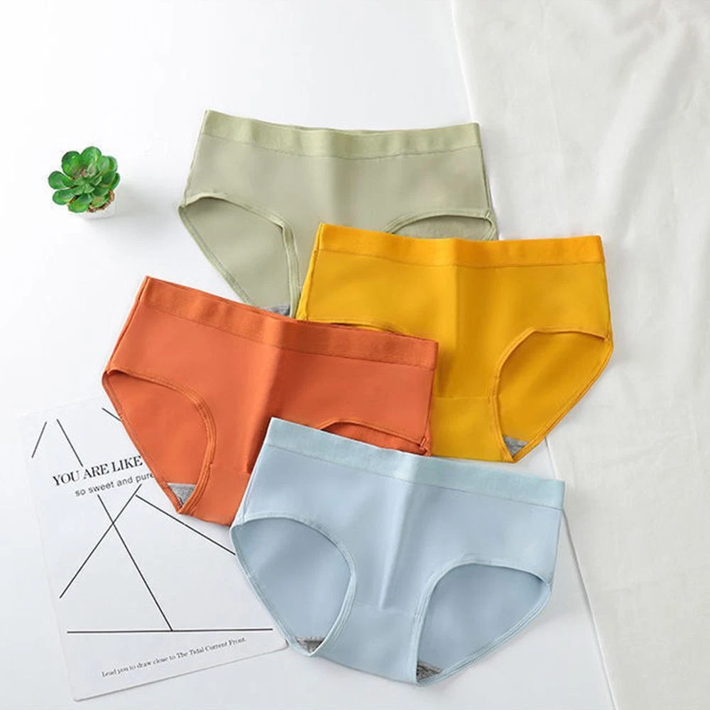 New Solid Colour Plus Size Women's Underwear Cotton Panties