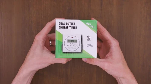 BN-LINK 2Pack 7 Day Heavy Duty Digital Programmable Timer Switch Dual Outlet 15A