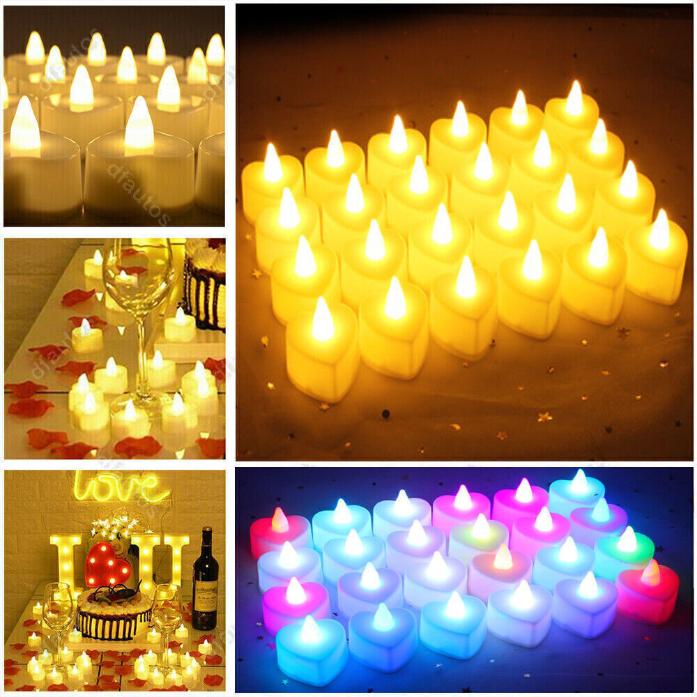 12x LED Teelichter LED Kerzen FLAMELESS Batteriebetriebene Hochzeit Weihnachten