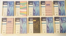 Lot of 10 UNDATED Academic Planners 12 Month Color Coded 5.0" X 7.0" Wire Bound