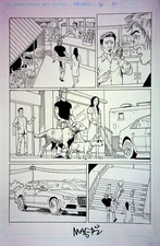 VAL MAYERIK Signed Badger #5 Page 16 HAND DRAWN COMIC INTERIOR PAGE 17"x11" 