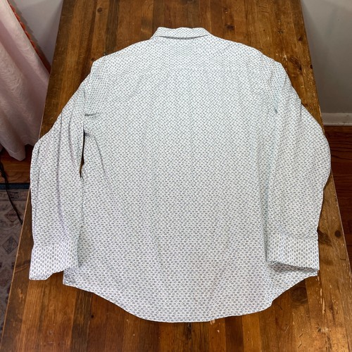 Bugatchi Shirt Mens XL Large Geometric Button Up 8 Way Stretch Performance READ - Picture 15 of 17