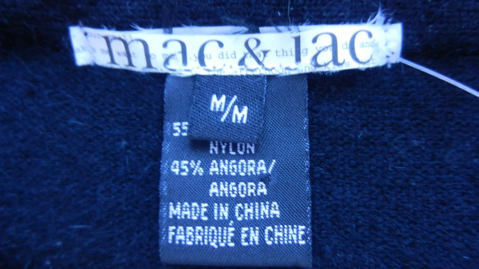 NWT Mac & Jac women's black long sleeve angora blend open front cardigan, M/M - Image 3 of 4