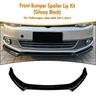 Front Bumper Spoiler Lip Kit For Volkswagen Jetta MK6 2011-2014 2012 Gloss Black