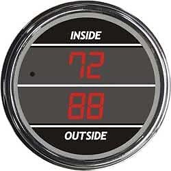 Teltek Red Inside/outside Air Temperature Gauge for 2005 & Older Kenworth | 155K