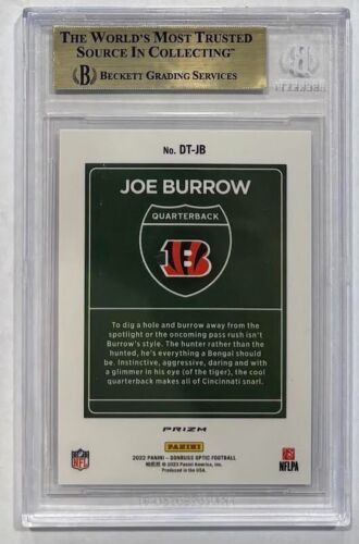 2022 DONRUSS OPTIC JOE BURROW DOWNTOWN #20 BGS 9.5 - Picture 2 of 2