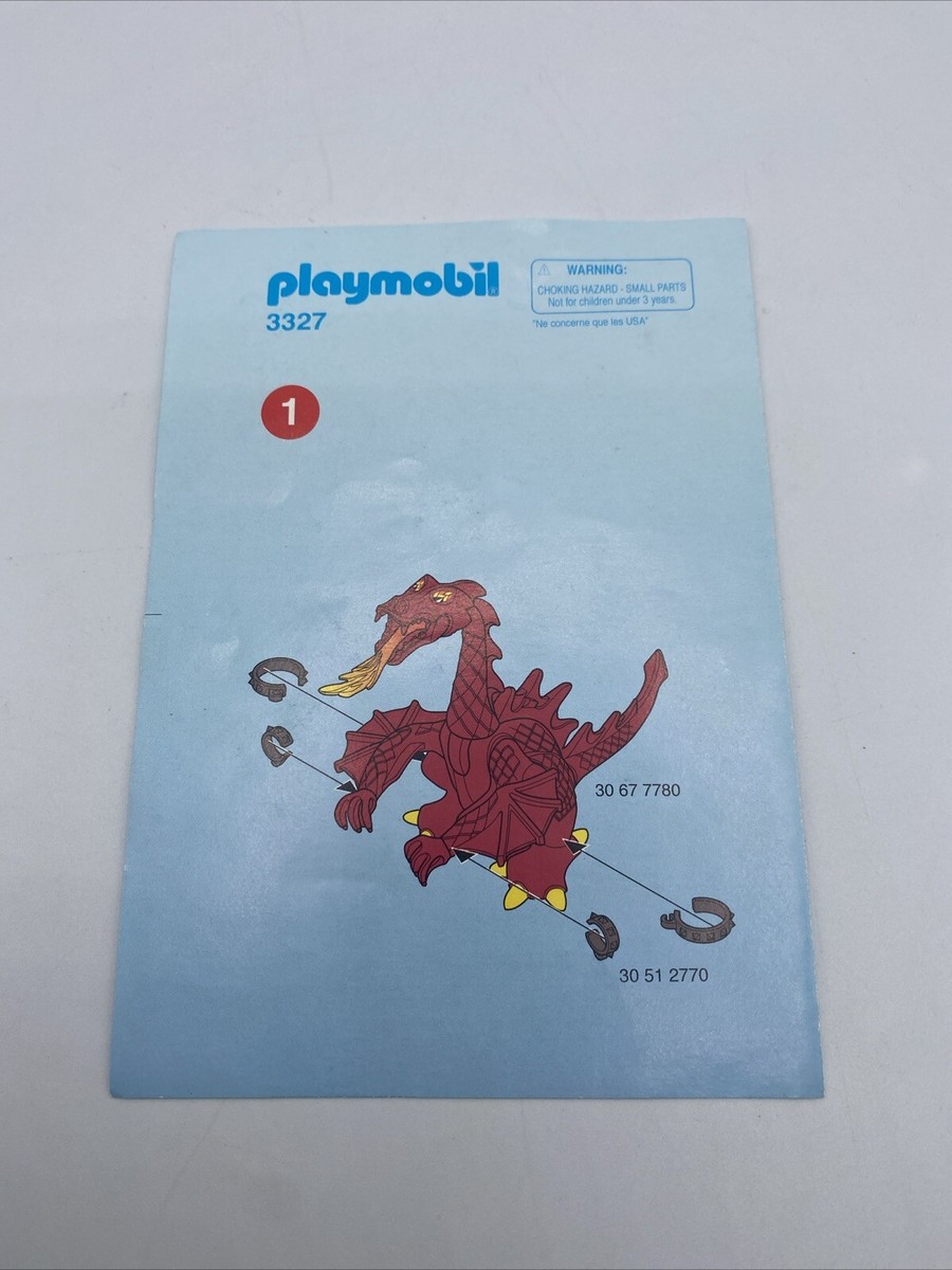 プレイモービル 3327 レッドドラゴン Playmobil 3327 Red Dragon and Knight Set- 100% complete | eBay