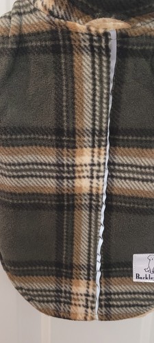 Barkley & Finn Pet Sherpa Lined Winter Dog Coat Jacket X-SMALL XS Green Plaid - Picture 3 of 12