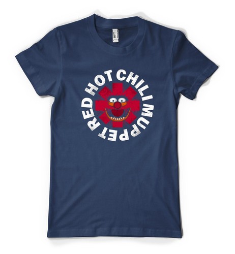 Red Hot Chilli Muppet Zwierzę Rockstar Spersonalizowany Unisex Dorosły T-shirt - Zdjęcie 6 z 20