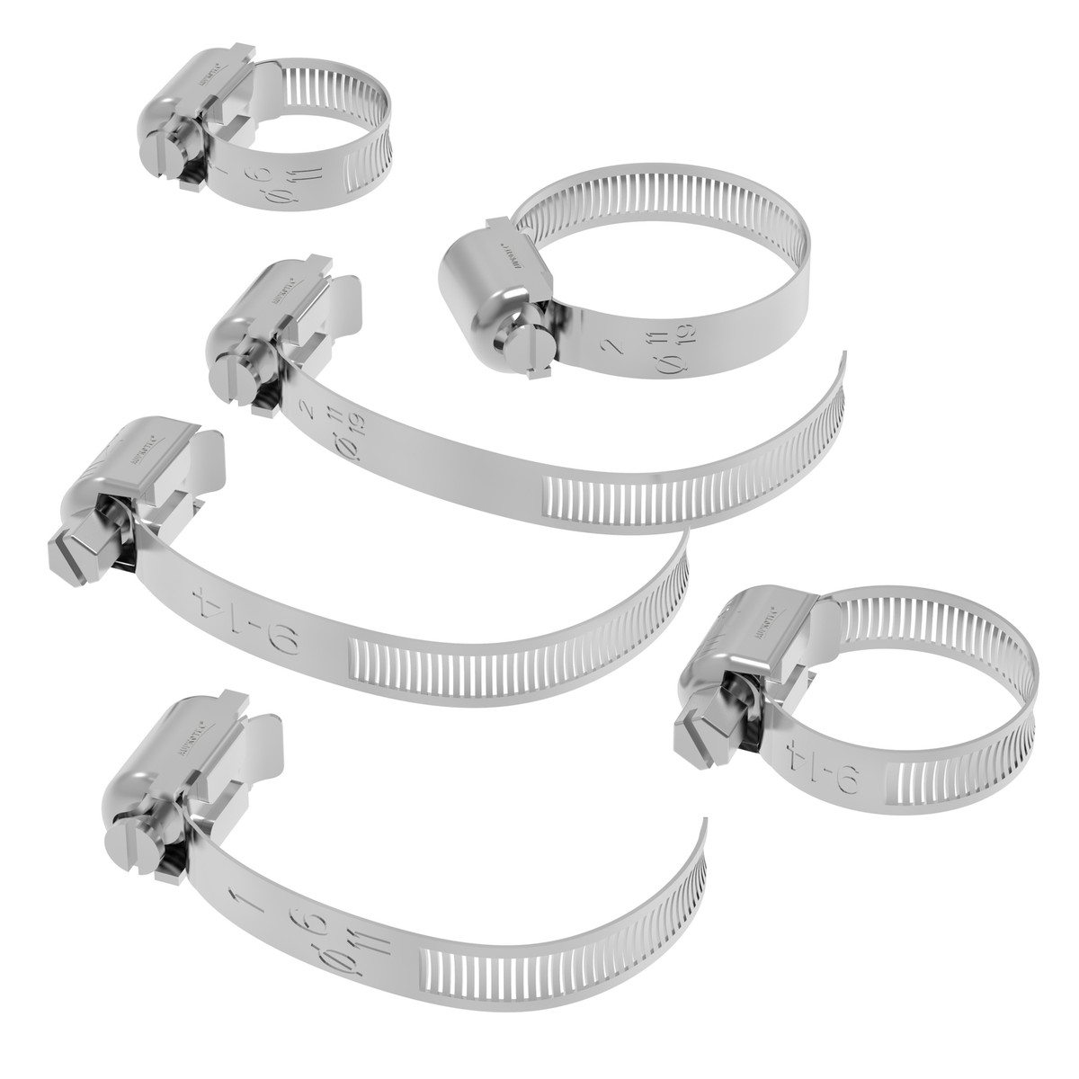 Winlong Edelstahl-Schlauchschellen – 24-teilig, Größe 6, Rostfrei (8–22 Mm, Für Auto & Haushalt)