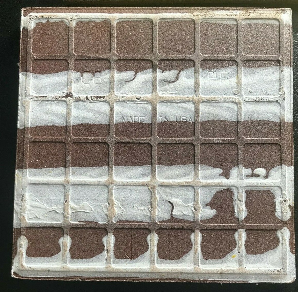 9 Retro TILE Ceramic Vintage 5.75” Square 8mm Bright YELLOW/GOLD