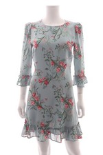 Reformation 'Doutzen' Floral Printed Crepe Mini Dress / Blue / RRP: £240.00