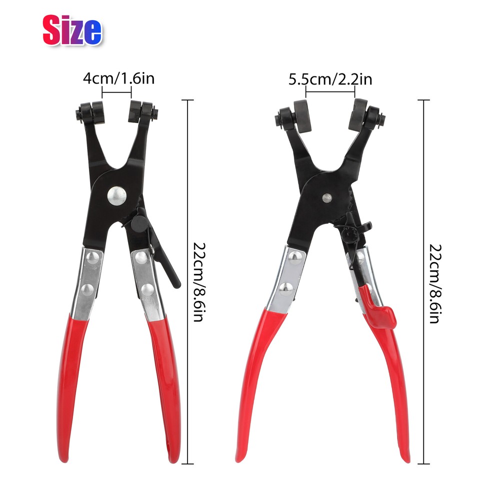 Hose Clamp Pliers Automotive Flat and 45° Angled Flat Band Hose Clamp Pliers Automotive Flat and 45° Angled Flat Band