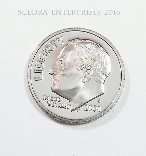 2000 S Roosevelt  *90% SILVER PROOF*  Dime  **FREE SHIPPING**