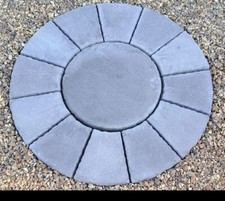 Stone Concrete Berkeley Circle Set 1.2m Charcoal (DELIVERY EXCEPTIONS)