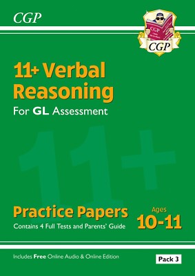 11+Plus Year 6 GL Assessment Verbal Reasoning Practice Papers Ages 10-11-Pack 3
