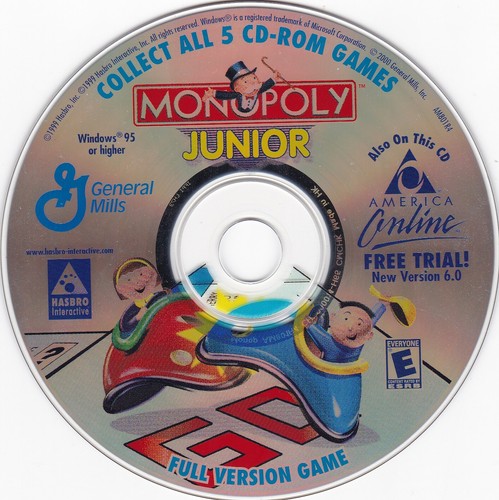 Lot of 2 Vintage Monopoly/Monopoly Junior (PC Windows, 2001/1999) *DISC ONLY* - Picture 2 of 2