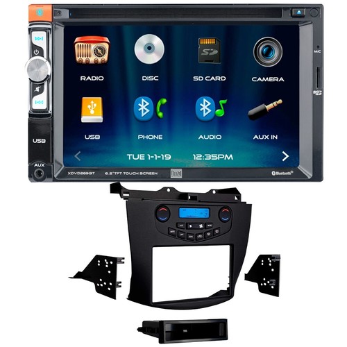 XDVD269BT Bluetooth Car Stereo & Double DIN Dash Kit for 2003-2007 Honda Accord