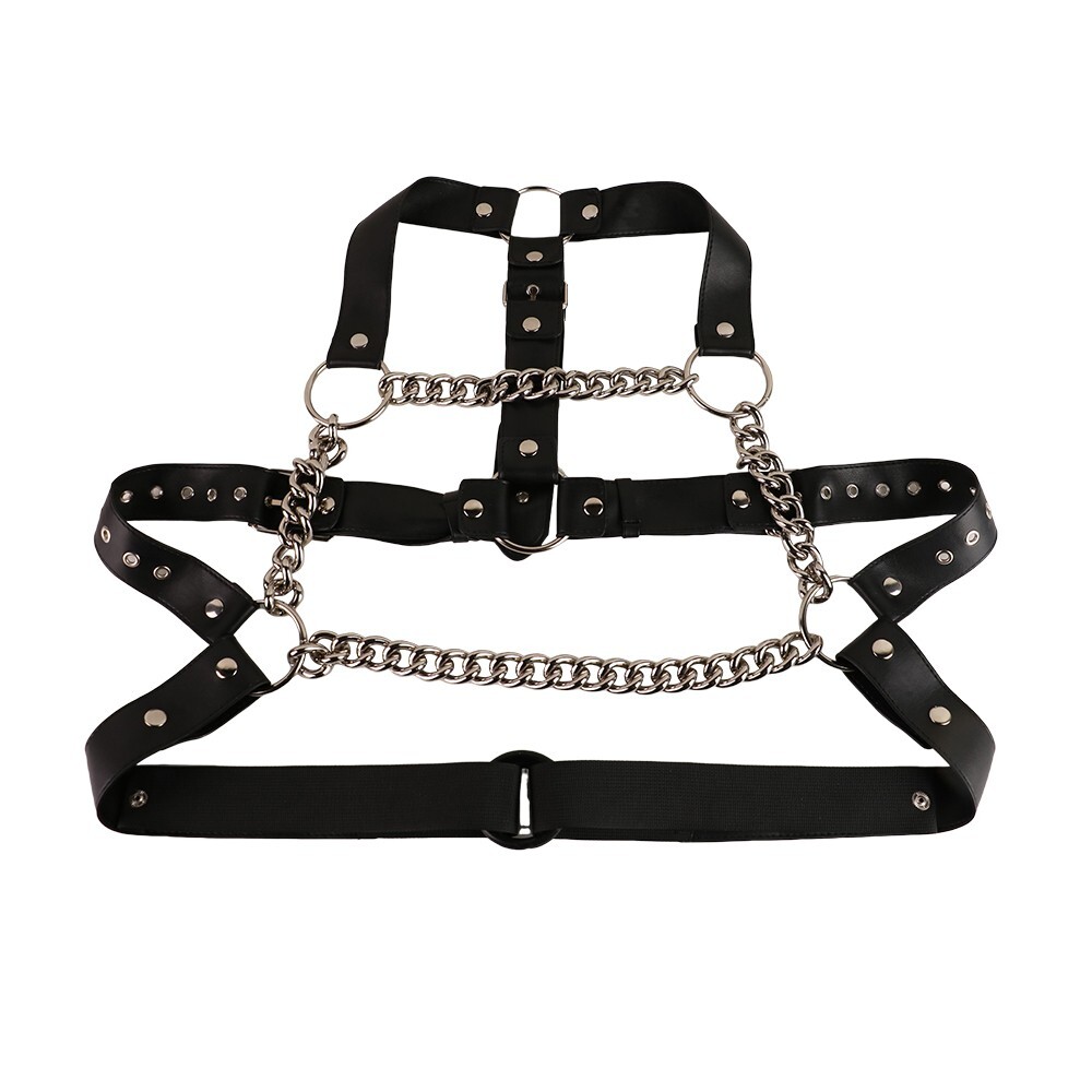 Male Body Chest Harness Strap Bodysuit Clubwear Gay Cage Costumes Bondage Belt