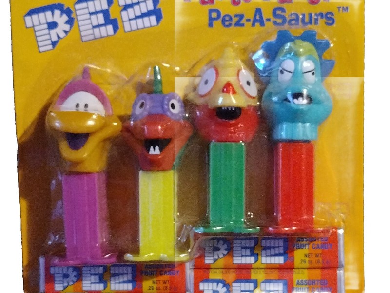 Vintage Pez (2000): Party Favors Pez-A-Saurs -Pez Dispenser-Sealed Package 