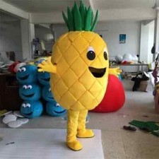 Advertising Pineapple Mascot Costume Party Fancy Dress Outfit Adult size Cosplay