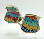 Vintage Dorothy Hafner Rosenthal FLASH Cream & Sugar Set, 1980s Post-modern Era