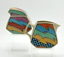 Vintage Dorothy Hafner Rosenthal FLASH Cream & Sugar Set, 1980s Post-modern Era