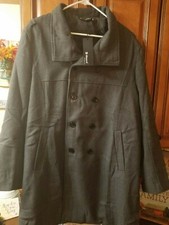 Allegra K Double Breasted Pockets Mid Length Womens Overcoat, XL NWT