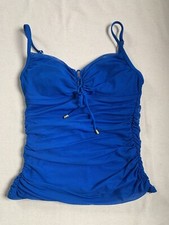 Lauren Ralph Lauren Sz 10 Royal Blue Mesh Tankini Swim Top