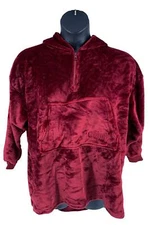 The Comfy Dream Lite Quarter-Zip Wearable Juniors Blanket Crimson
