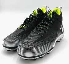 Under Armour Hammer 2.0 MC Men's Black/White/White Football Cleats NWOB
