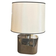 1980s Jaru Modern Oval Steel Table Lampe By Tommaso Barbi